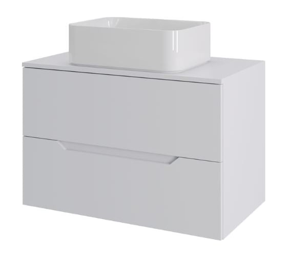 Подвесная тумба с раковиной Orange Line Li-70TuwMDF+B02-460W 70 см, белый X772809990 1