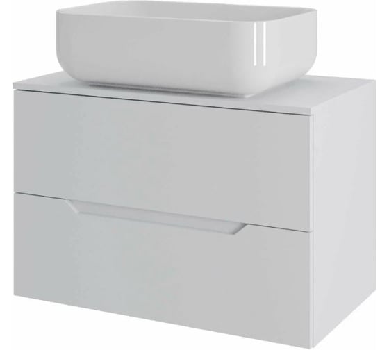 Подвесная тумба с раковиной Orange Line Li-70TuwMDF+B03-600W 70 см, белый X779616999 1