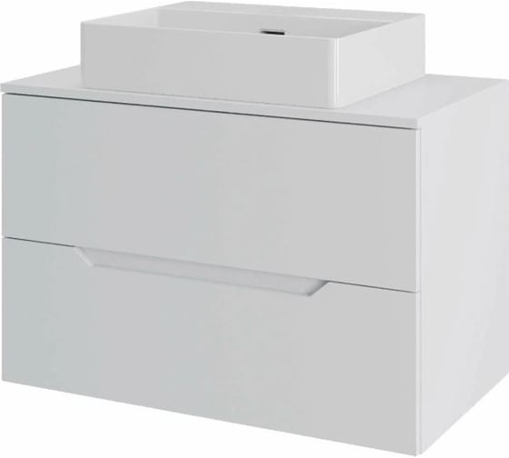 Подвесная тумба с раковиной Orange Line Li-70TuwMDF+B04-500W 70 см, белый X833641999 1