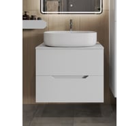 Тумба с раковиной подвесная 70 см, белый ORANGE Line Li-70TuwMDF+B04-600W