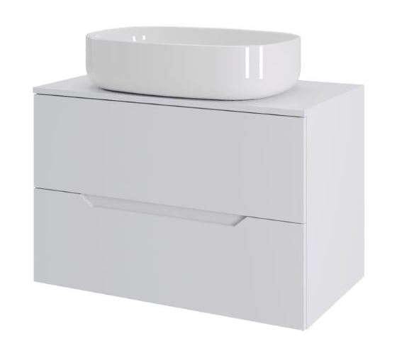 Подвесная тумба с раковиной Orange Line Li-70TuwMDF+B04-600W 70 см, белый X848289990 1