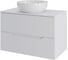 Тумба с раковиной подвесная 70 см, белый ORANGE Лайн Li-70TuwMDF+B07-420W 4