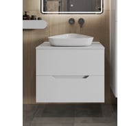 Тумба с раковиной подвесная 70 см, белый ORANGE Line Li-70TuwMDF+B07-500W