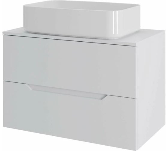 Подвесная тумба с раковиной Orange Line Li-70TuwMDF+B07-600W 70 см, белый X928419990 1