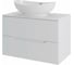 Тумба с раковиной подвесная 70 см, белый ORANGE Лайн Li-70TuwMDF+B08-585W 4