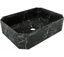 Раковина накладная для ванной Teymi Netta 50 черный мрамор T51204 ЦБ-00284979