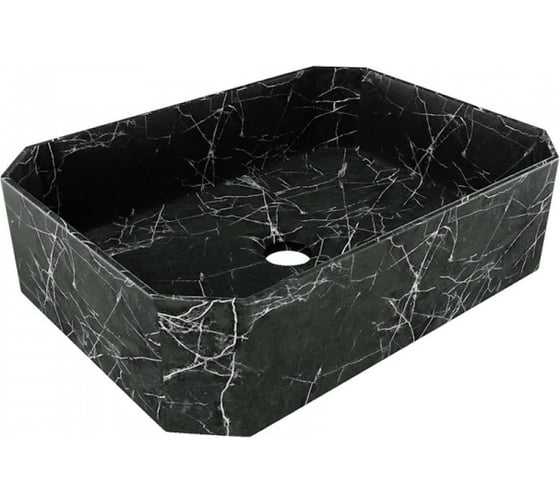 Раковина накладная для ванной Teymi Netta 50 черный мрамор T51204 ЦБ-00284979 1