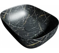 Раковина накладная для ванной Teymi Solli 50 artceramic цвет черный мрамор T50394 ЦБ-00269464