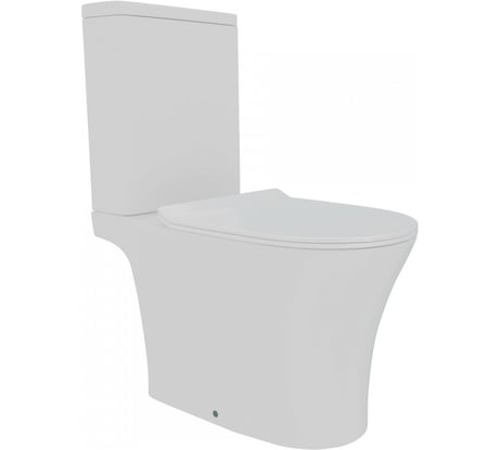 Унитаз напольный безободковый Teymi торнадо Ritta Pro Vortex сиденье микролифт T40811 ЦБ-00271369