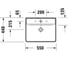 Раковина Duravit D-NEO 550x440 мм., 1 отверстие под смеситель, с переливом 2366550000 00000090441 3
