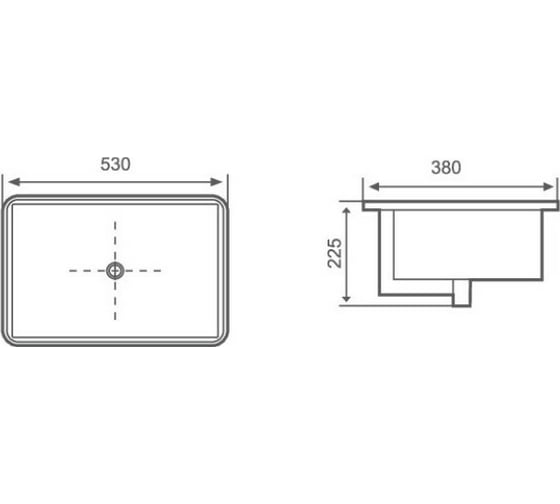 Раковина для монтажа под столешницу Aquatek 530x380x225 мм AQ10491-00 00000096350