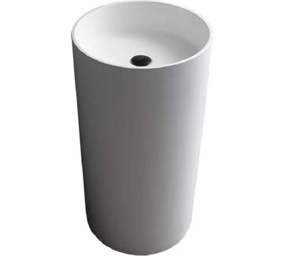 Отдельностоящая напольная раковина UNI-FLOW CILINDRO белый матовый FS504-450 Matt White 1