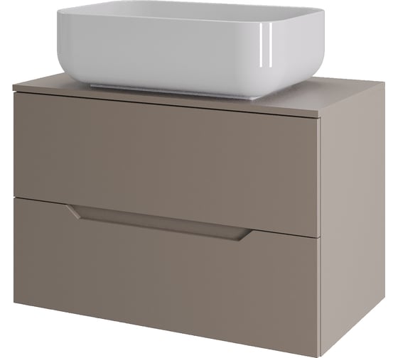 Тумба с раковиной подвесная 70 см латте/белый ORANGE Line серия Li-70TuLMDF+B03-600W артикул X151243999 1