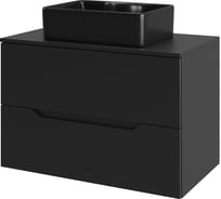 Тумба с раковиной подвесная 70 см ORANGE черный Line Li-70TubMDF+B01-475MB