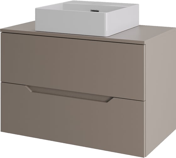 Тумба с раковиной подвесная 70 см латте/белый ORANGE Line серия Li-70TuLMDF+B04-405W артикул X155222999 1