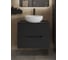 Тумба с раковиной подвесная 70 см, черный/белый ORANGE Лайн Li-70TubMDF+B07-420W 6