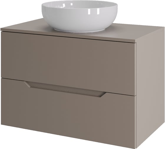 Тумба с раковиной подвесная ORANGE Line Li-70TuLMDF+B07-420W 70 см латте/белый X196834999 1