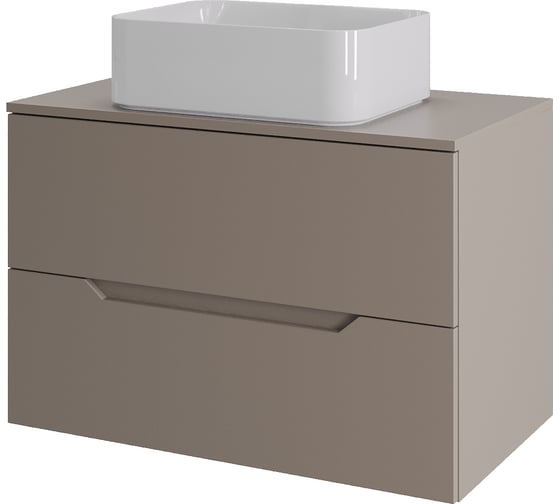 Тумба с раковиной подвесная 70 см латте/белый ORANGE Line серия Li-70TuLMDF+B02-460W артикул X126820999 1