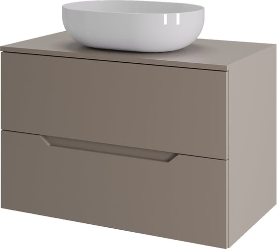 Тумба с раковиной подвесная ORANGE Line Li-70TuLMDF+B05-480W 70 см латте/белый X175667999 1