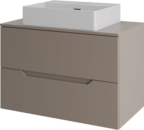 Тумба с раковиной подвесная 70 см латте/белый ORANGE Line серия Li-70TuLMDF+B04-500W артикул X166031999 1