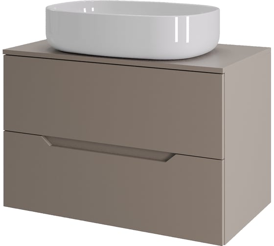 Тумба с раковиной подвесная ORANGE Line Li-70TuLMDF+B04-600W 70 см латте/белый X168437999 1