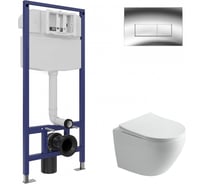 Комплект инсталляция Wesnaart EKO (унитаз, инсталляция, кнопка, сидушка) EKO-047204-NOV03