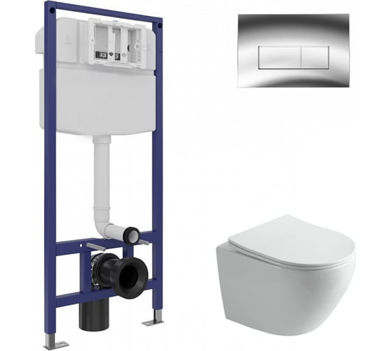 Комплект инсталляция Wesnaart EKO (унитаз инсталляция кнопка сид) EKO-047204-NOV03 1
