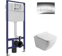 Комплект инсталляция Wesnaart EKO (унитаз, инсталляция, кнопка, сиденье) EKO-047207-OCE12