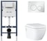 Комплект AM.PM Инсталляция I012709.0101 кл. PrimeFit L, б/гл + Унитаз GROHE Euro Ceramic подвесной с сиденьем с микролифтом, альпин-белый (39703000) I012709.010139703000 1