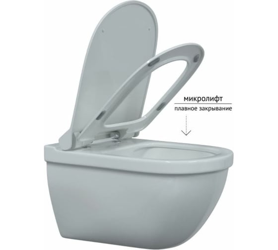 Подвесной унитаз Berges KEY 56 см, сиденье дюропласт Key Slim SO, микролифт, быстросъем 082120