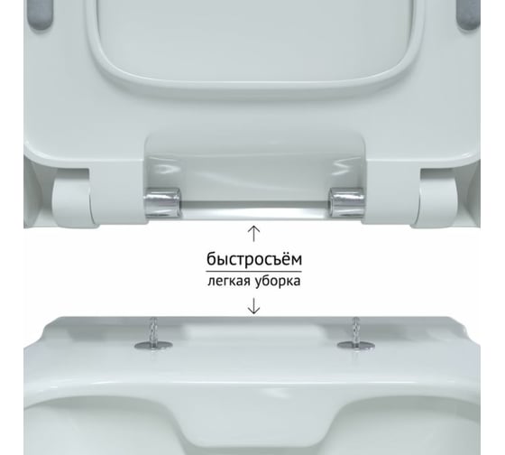 Подвесной унитаз Berges KEY 56 см, сиденье дюропласт Key Slim SO, микролифт, быстросъем 082120
