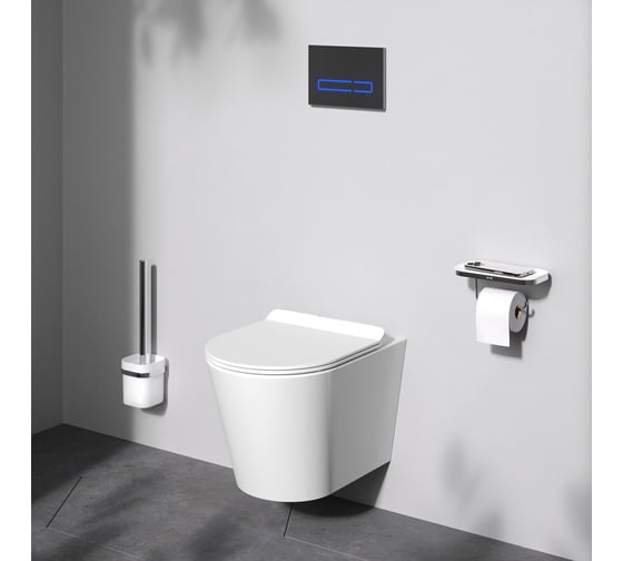 Подвесной безободковый унитаз AM.PM Sunny с сиденьем микролифт C85C1701SC 1