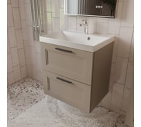 Тумба Mebelvann ARCADIA 60 с раковиной бежевая, 2 ящика ARC10602200501A