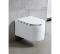 Унитаз подвесной OLIVE'S VORTEX безободковый, с системой «Торнадо» и сиденьем микролифт VR30116DP