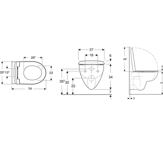 Подвесной унитаз Geberit SET + Renova Rimfree, с сиденьем микролифт и инсталляцией Delta 500.124.TC.R
