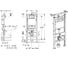 Подвесной унитаз Geberit RENOVA T54, с сиденьем микролифт + инсталляция Delta 500.103.DW.R 2