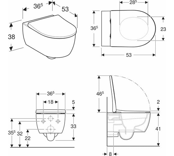 Подвесной унитаз Geberit iCon с сиденьем микролифт + инсталляция Sigma 500.300.01.I