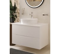 Тумба с раковиной подвесная BOND белая со столешницей Т05805-501410