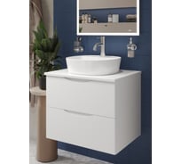 Тумба с раковиной подвесная BOND с белой столешницей Т55605-501410