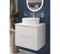 Тумба с раковиной подвесная BOND с белой столешницей Т55605-503430