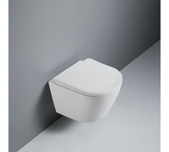 Унитаз подвесной RGW SW-51 500x360x350 белый (горизонтальный выпуск, с микролифтом) 80420251-01 1