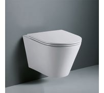 Унитаз подвесной RGW SW-52 500x360x350 белый (горизонтальный выпуск, с микролифтом) 80420252-01