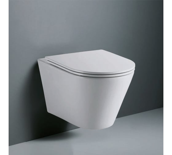 Унитаз подвесной RGW SW-52 500x360x350 белый (горизонтальный выпуск, с микролифтом) 80420252-01 1