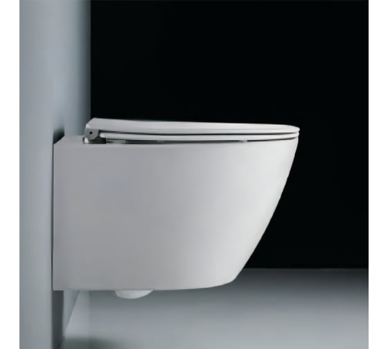 Унитаз подвесной RGW SW-50 520x373x350 белый (горизонтальный выпуск, с микролифтом) 80420250-01 1