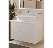 Тумба c раковиной подвесная BOND Cube с белой столешницей T05805-S01600