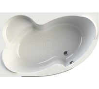 Акриловая ванна Радомир Ирма 160х105 (правосторонняя), фронтальная панель, каркас, слив-перелив автомат с сеточкой (хром, с сифоном) 2-89-2-2-9-229