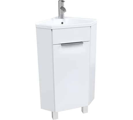Тумба с раковиной в ванную 1Marka Penta 37x37Н 1д. напольная Белый глянец Ц0000001635