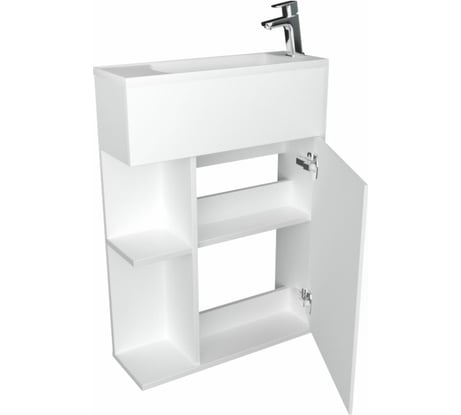 Тумба с раковиной 1Marka Stretto 70П 1д. Белый глянец У94633