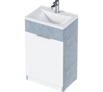 Тумба с раковиной в ванную 1Marka Revo 50 см напольная Бетон светло-серый У99085