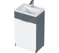 Тумба с раковиной в ванную 1Marka Revo 50 см напольная Бетон темно-серый У99086